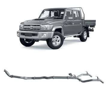 Redback Extreme Duty Twin Exhaust for Toyota Landcruiser 79 Series Double Cab (10/2012 - 10/2016) - Brixton 4x4 - Buy Online Now!